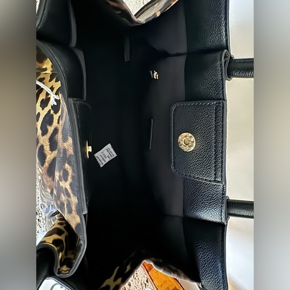 Cavalli Class Cinque Ruched Shopper Bag Leopard Print - Picture 10 of 13